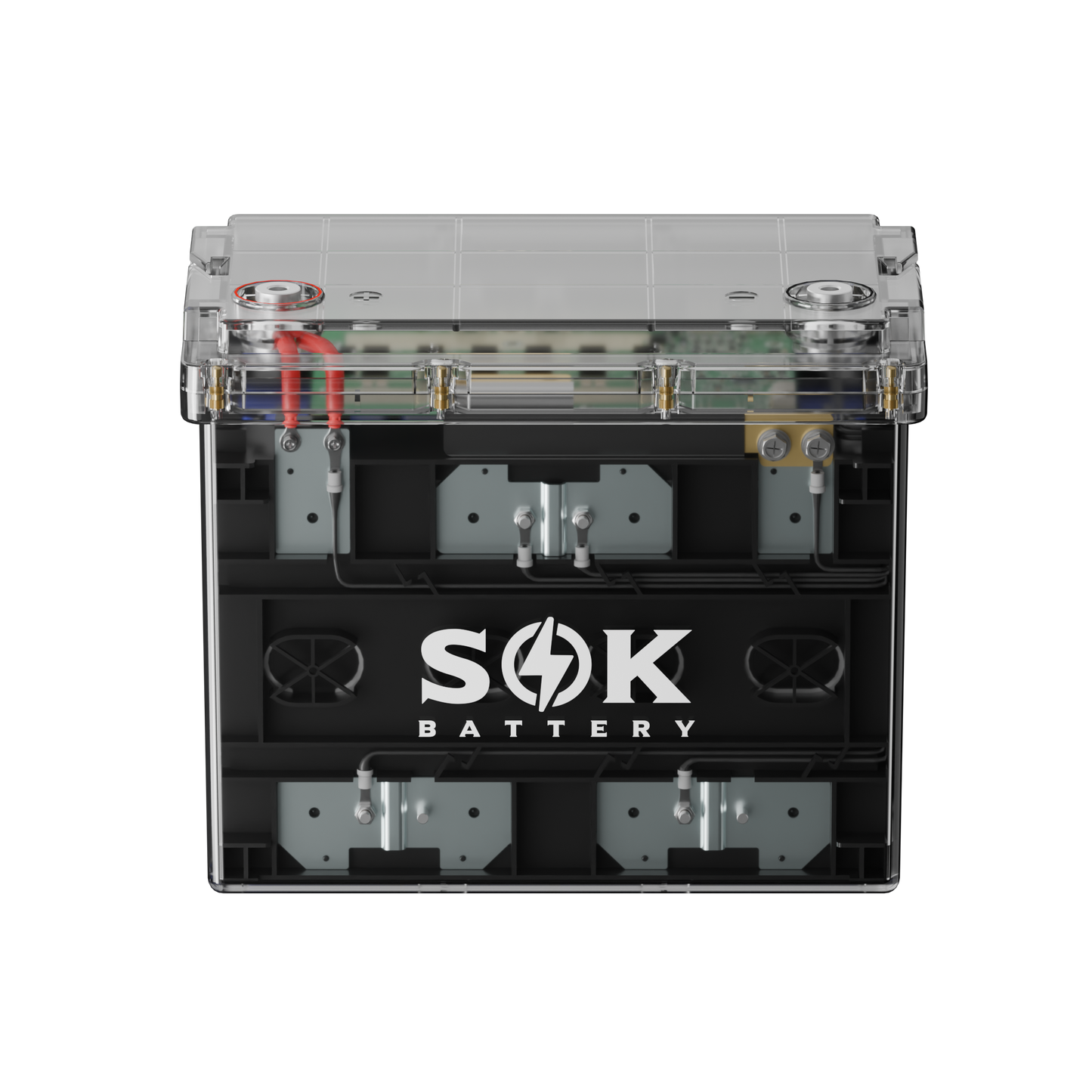 SOK SK12V100PC 12V 100Ah LiFePO4 Battery, Clear Case