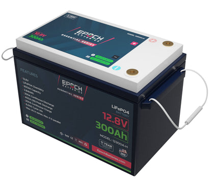 12V 300Ah (3.84kWh) Essential Series - Bluetooth & Heated LiFePO4 Battery SKU: 12300A-H