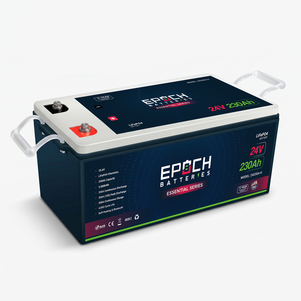 Epoch 24230A-H 24V 230Ah Essential Series LiFePO4 battery