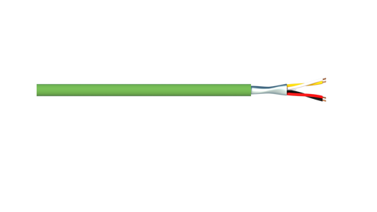 EIB-BUS / KNX Cable 2×2×0.80mm LSZH — Shielded Twisted Pair, Made in Italy, Sold Per Foot (Green)