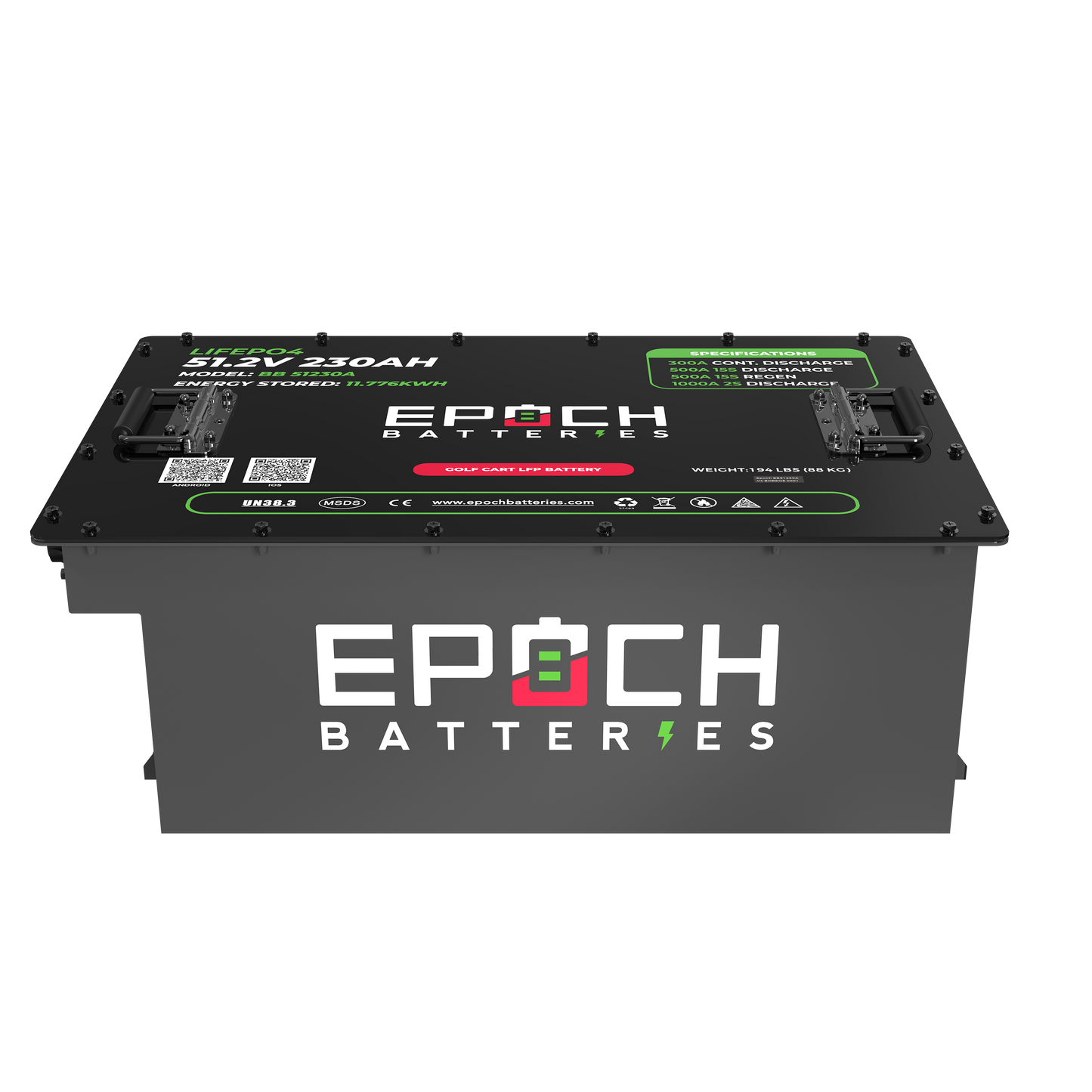 Epoch BB51230A-Kit-1 48V 230Ah golf cart battery complete kit