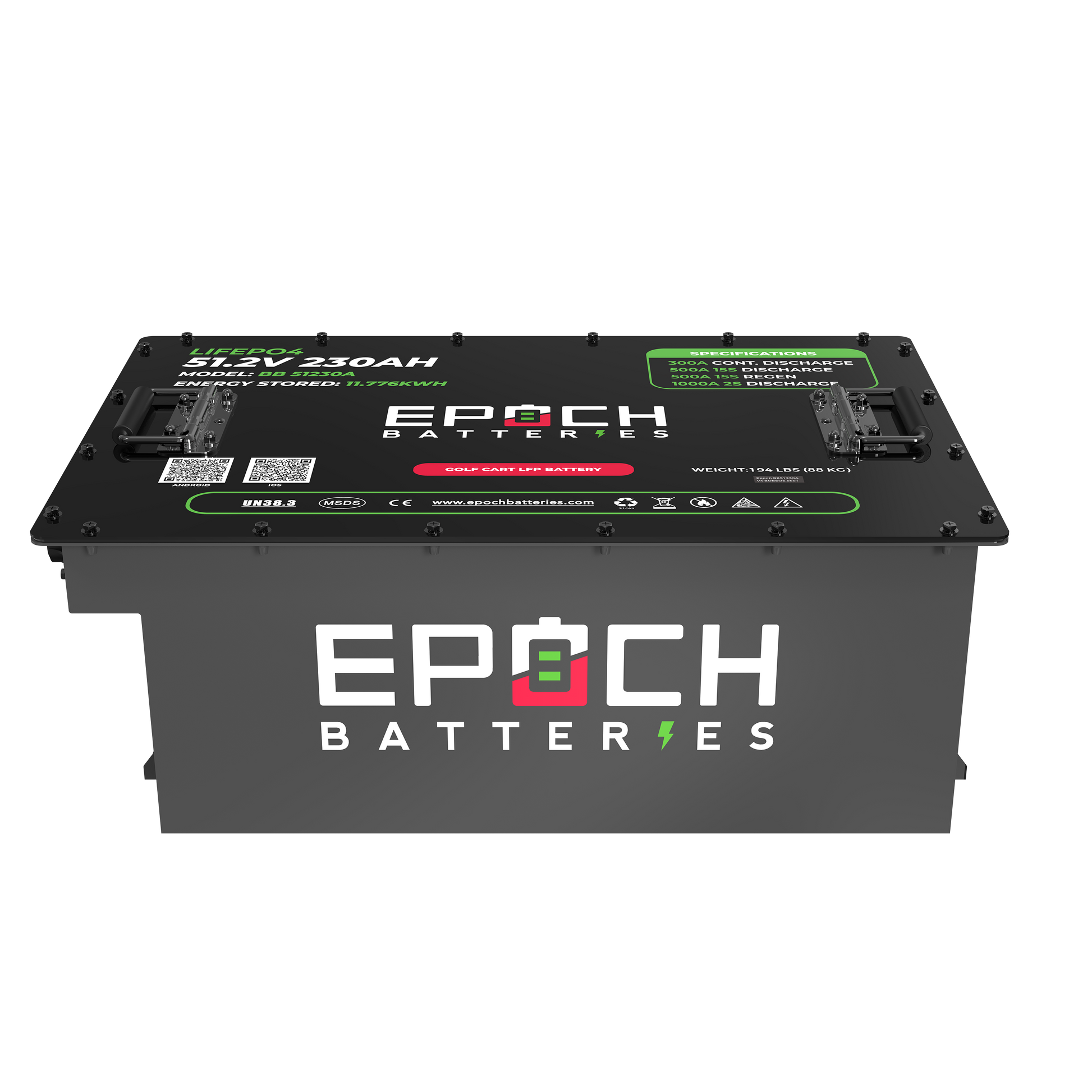 Epoch BB51230A-Kit-1 48V 230Ah golf cart battery complete kit