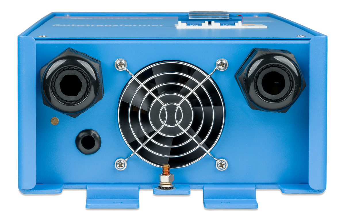 Victron Autotransformer 120/240V 100A, underside showing cable entries