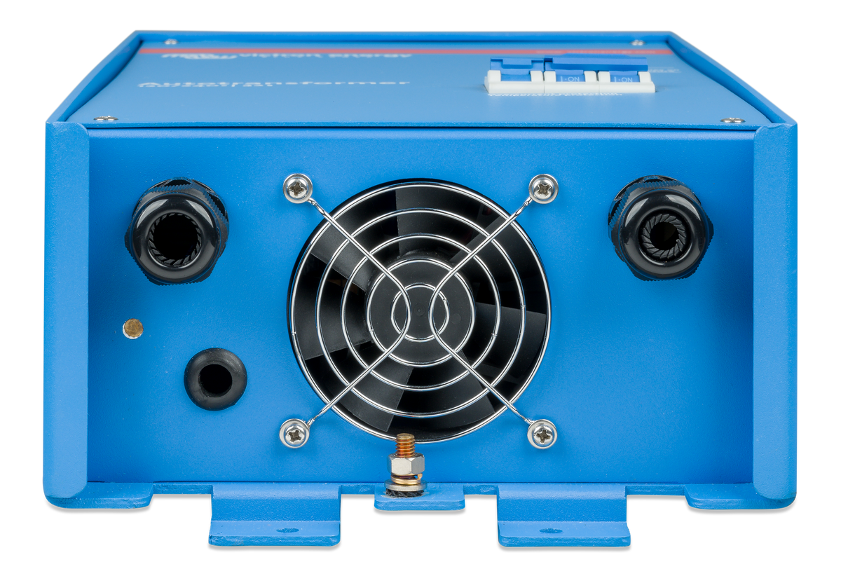Victron Autotransformer 120/240V 32A, underside showing cable entries