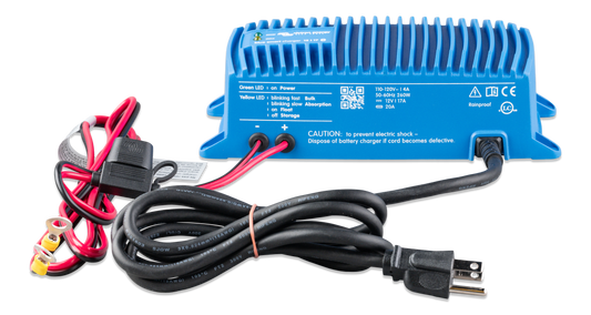 Victron Blue Smart IP67 Charger 12/17(1) 120V NEMA 5-15 — Waterproof Bluetooth Battery Charger, 120V