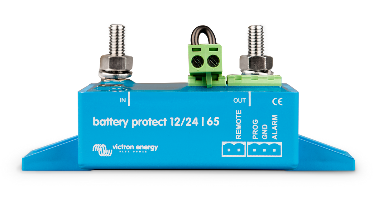 Victron BatteryProtect 12/24V 65A low-voltage disconnect, front view