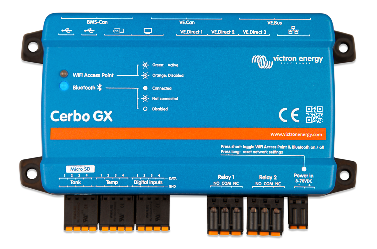 Victron Cerbo GX top connections