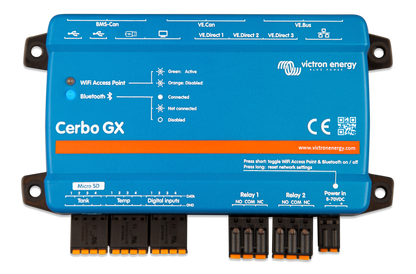 Victron Cerbo GX top connections