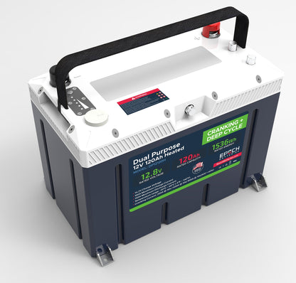 12V 120Ah (1.54kWh) Pro Series - LiFePO4 Cranking & Deep Cycle Lithium Battery (Dual Purpose) SKU: DP12120H