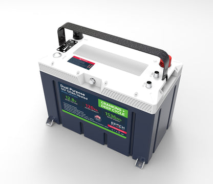 12V 120Ah (1.54kWh) Pro Series - LiFePO4 Cranking & Deep Cycle Lithium Battery (Dual Purpose) SKU: DP12120H