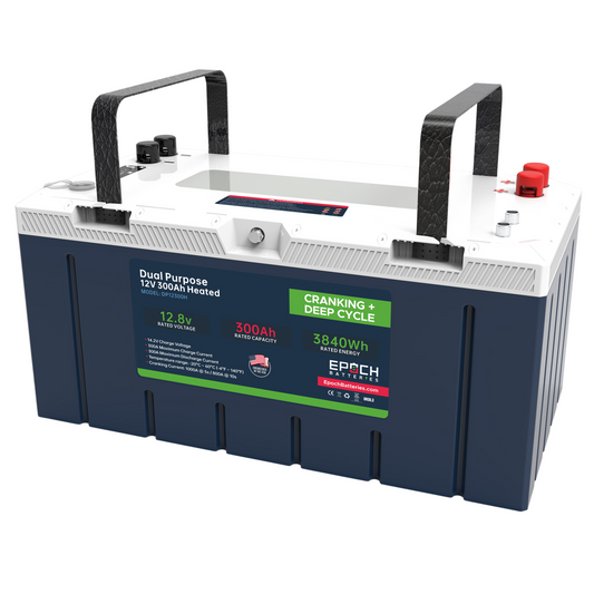 12V 300Ah (3.84kWh) Pro Series - LiFePO4 Cranking & Deep Cycle Lithium Battery (Dual Purpose) SKU: DP12300H