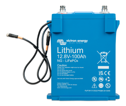 Victron Lithium NG 12.8V 100Ah LiFePO4 battery, front view