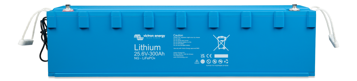 Victron Lithium NG 25.6V 300Ah battery, angled front view