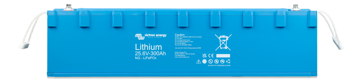 Victron Lithium NG 25.6V 300Ah LiFePO4 battery, front view