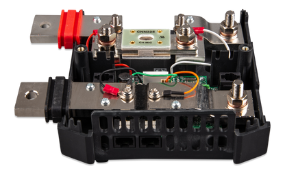 Victron Lynx Shunt VE.Can interior showing the fuse in place