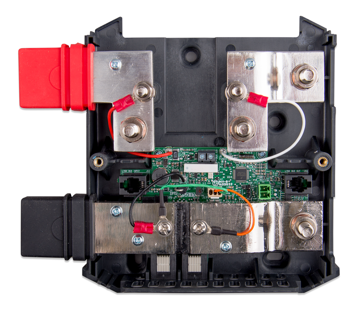 Victron Lynx Shunt VE.Can, top view with cover open