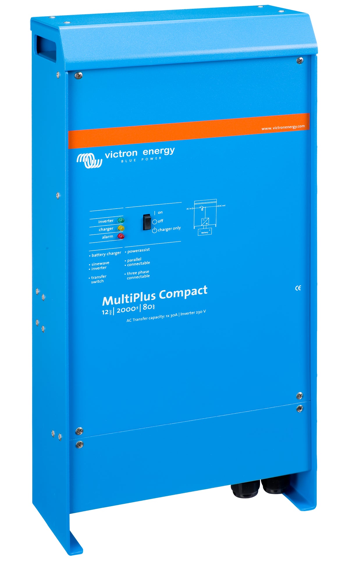 Victron MultiPlus Compact 12/2000/80 inverter/charger, right side