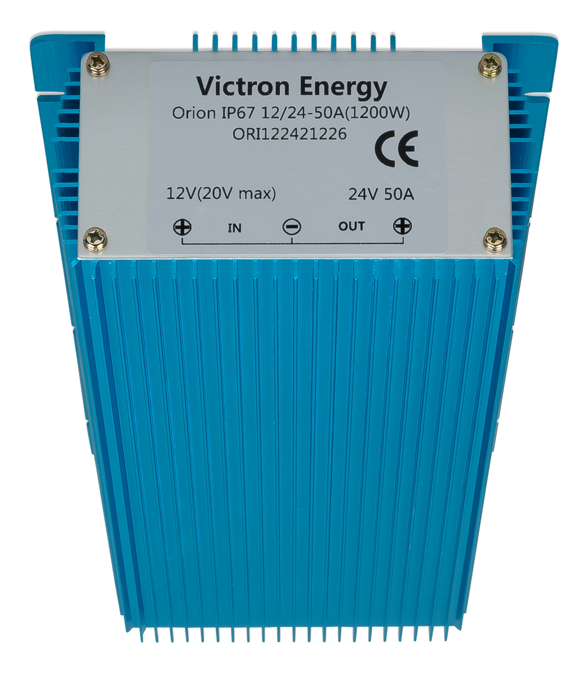 Victron Orion IP67 12/24-50A specification label