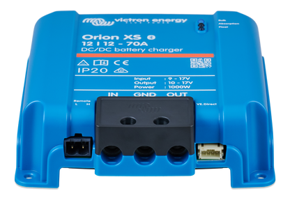 Victron Orion XS 12/12-70A DC-DC battery charger, front view