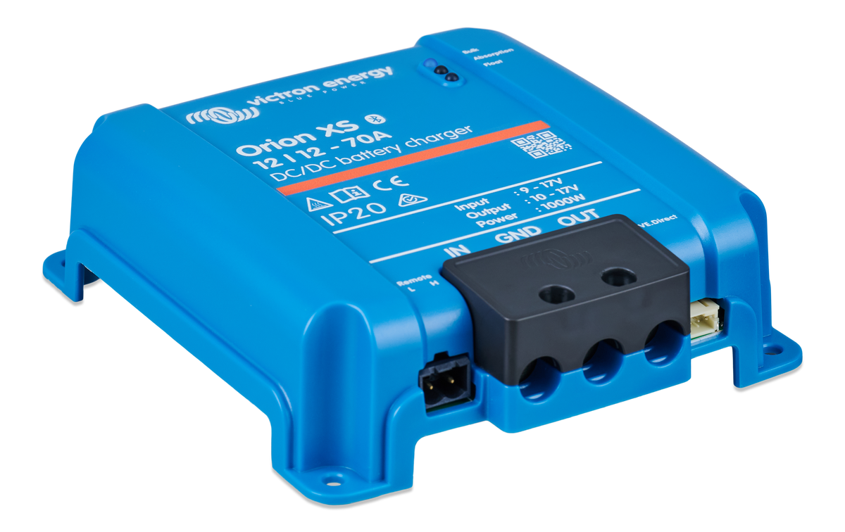 Victron Orion XS 12/12-70A DC-DC battery charger, right side view