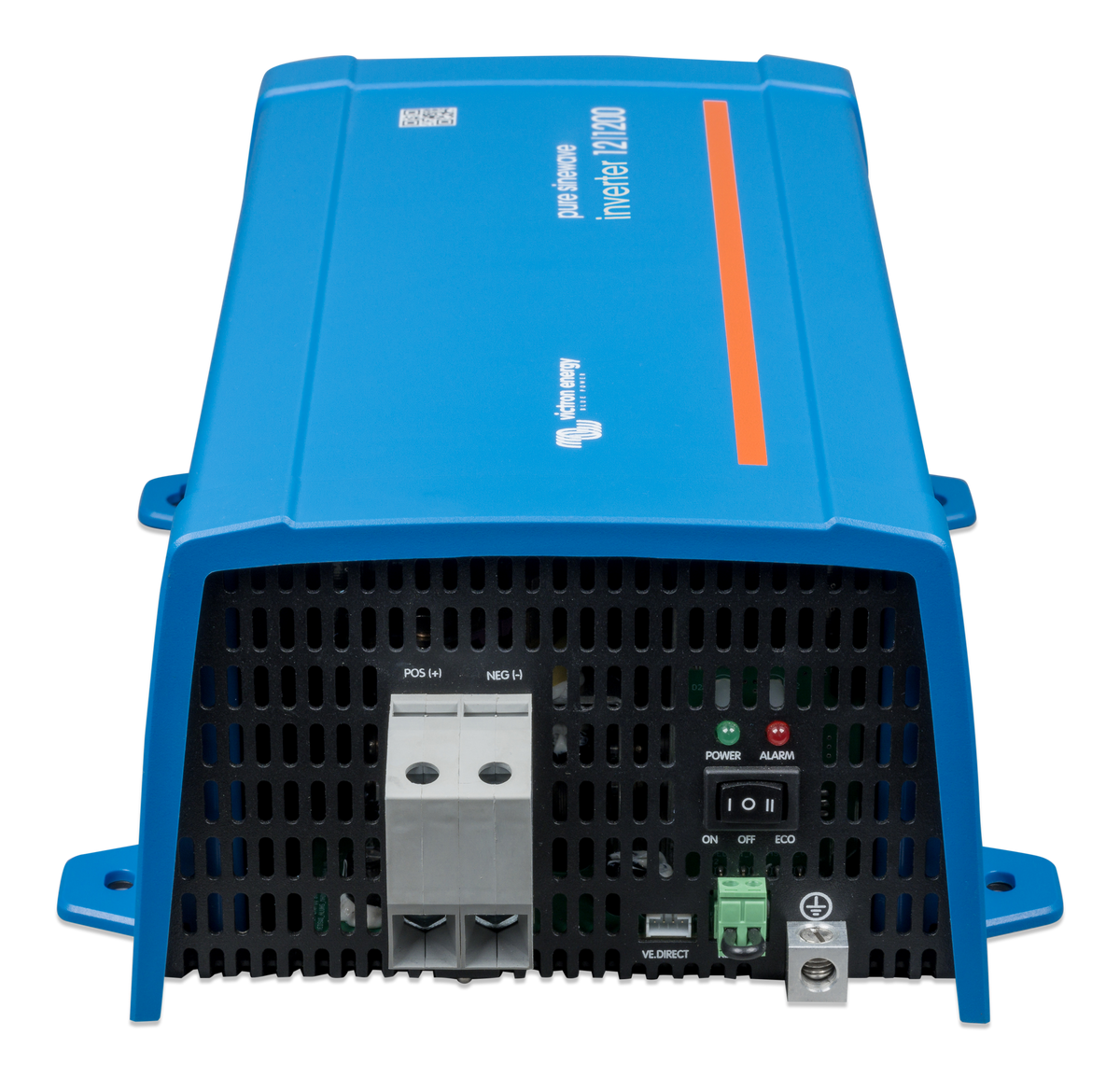 Victron Phoenix Inverter 12/1200 120V VE.Direct NEMA GFCI, front view
