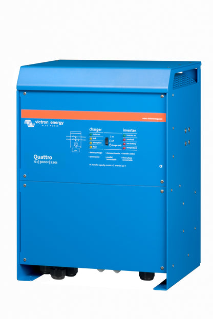 Victron Quattro 12/5000 inverter/charger, left side