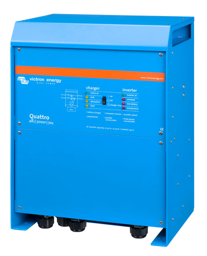 Victron Quattro 48/5000 inverter/charger, left side