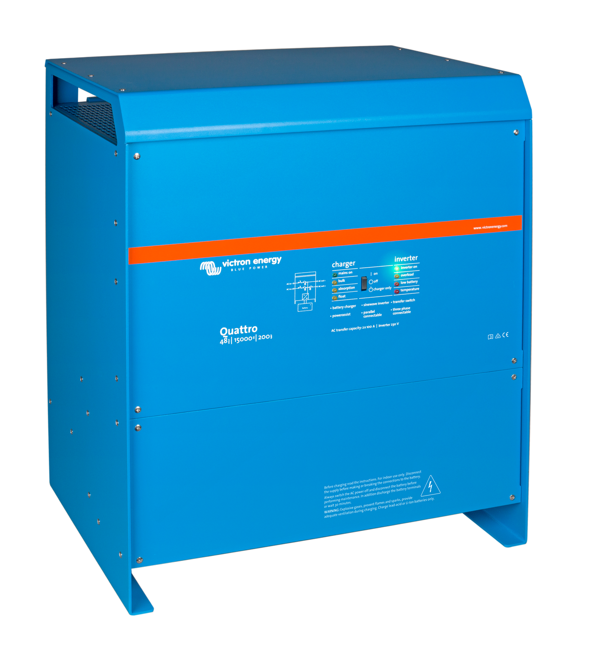 Victron Quattro 48/15000 200A inverter/charger, left side