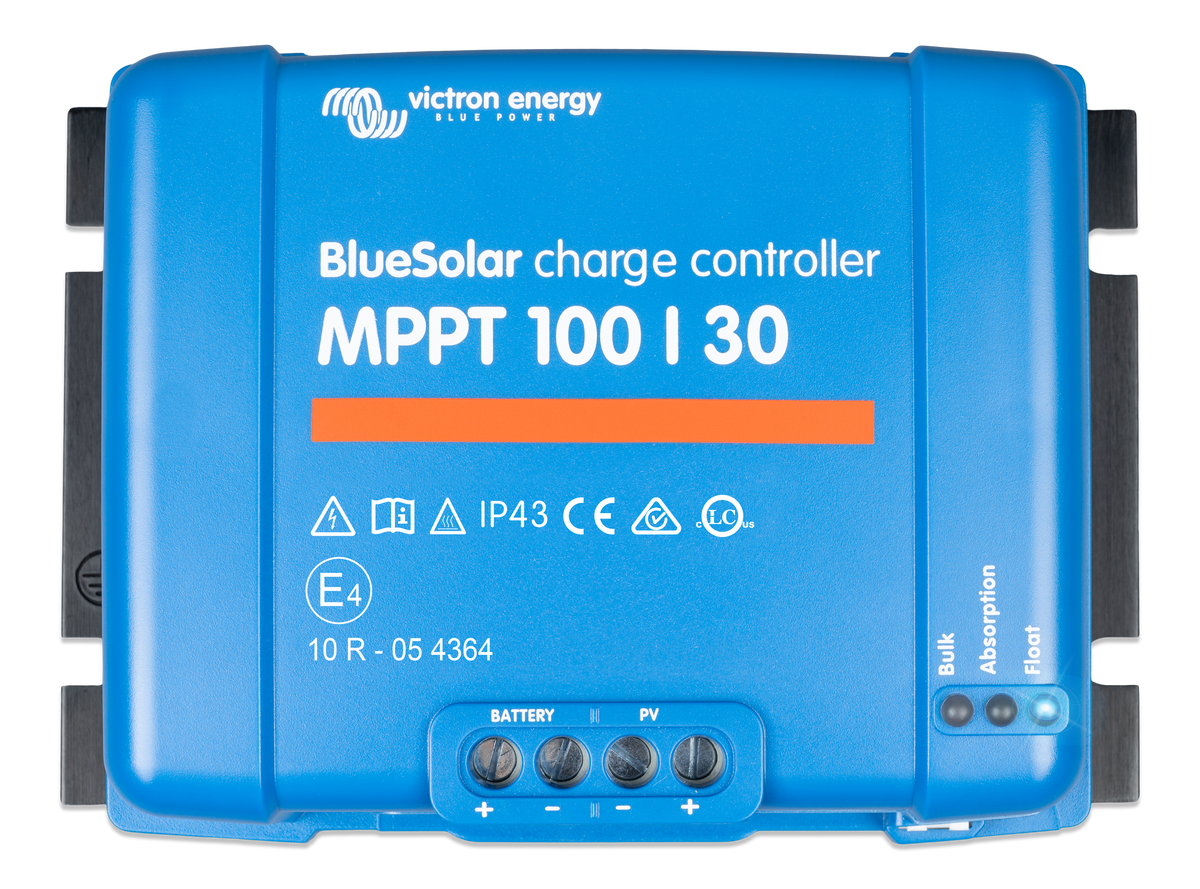 Victron BlueSolar MPPT 100/30 solar charge controller, top view