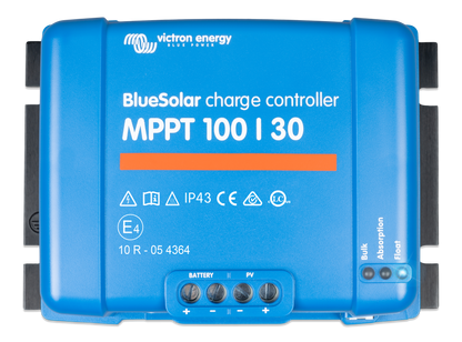 Victron BlueSolar MPPT 100/30 solar charge controller, top view