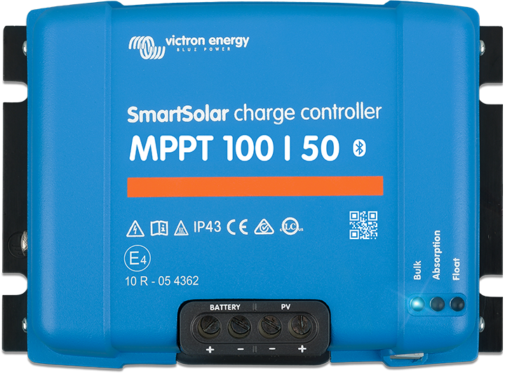 Victron SmartSolar MPPT 100/50 solar charge controller, top view