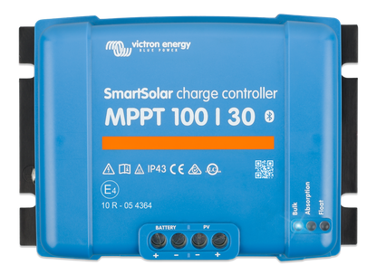 Victron SmartSolar MPPT 100/30 solar charge controller, top view