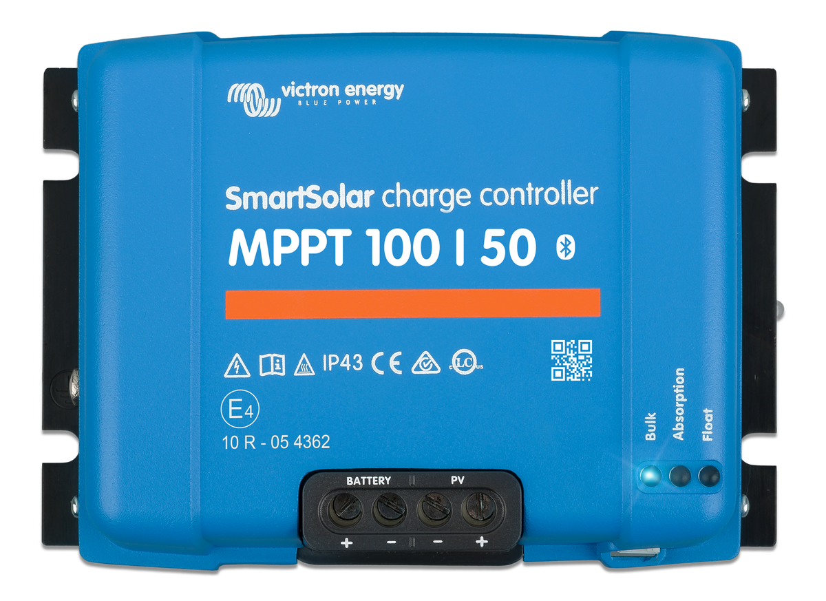 Victron SmartSolar MPPT 100/50 solar charge controller, top view