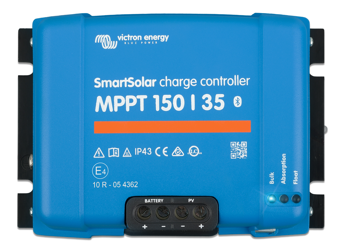 Victron SmartSolar MPPT 150/35 solar charge controller, top view