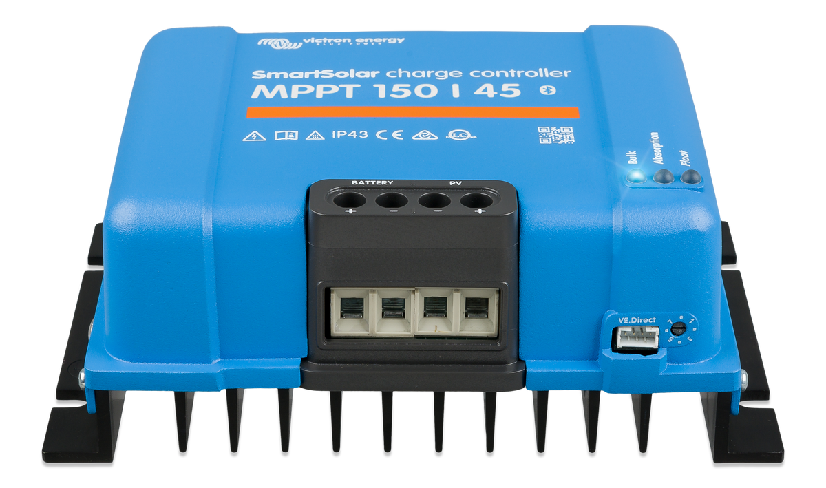 Victron SmartSolar MPPT 150/45 solar charge controller, front view