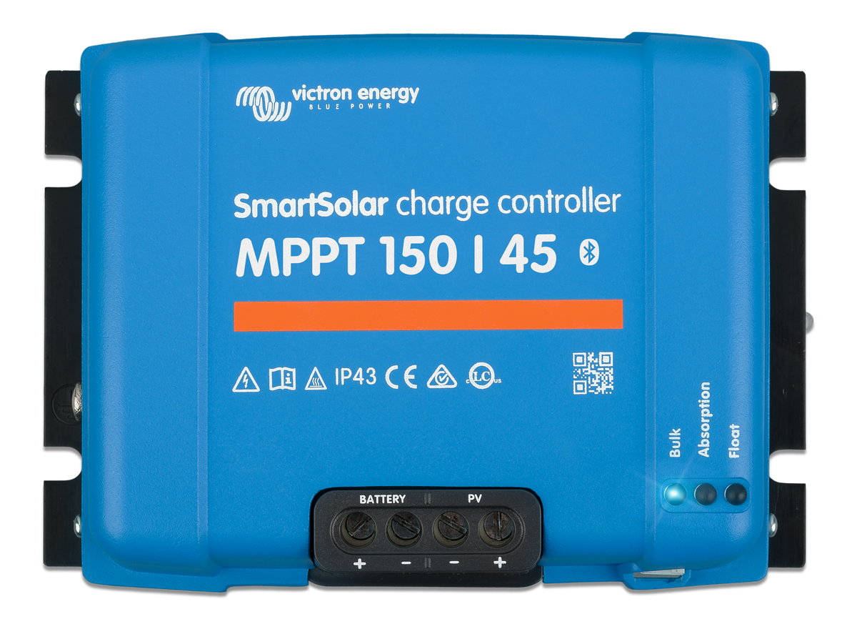 Victron SmartSolar MPPT 150/45 solar charge controller, top view