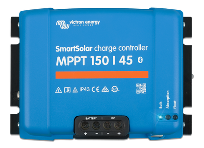 Victron SmartSolar MPPT 150/45 solar charge controller, top view