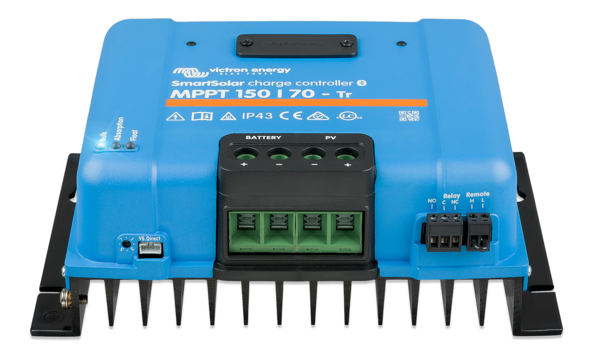 Victron SmartSolar MPPT 150/70-Tr solar charge controller, front view
