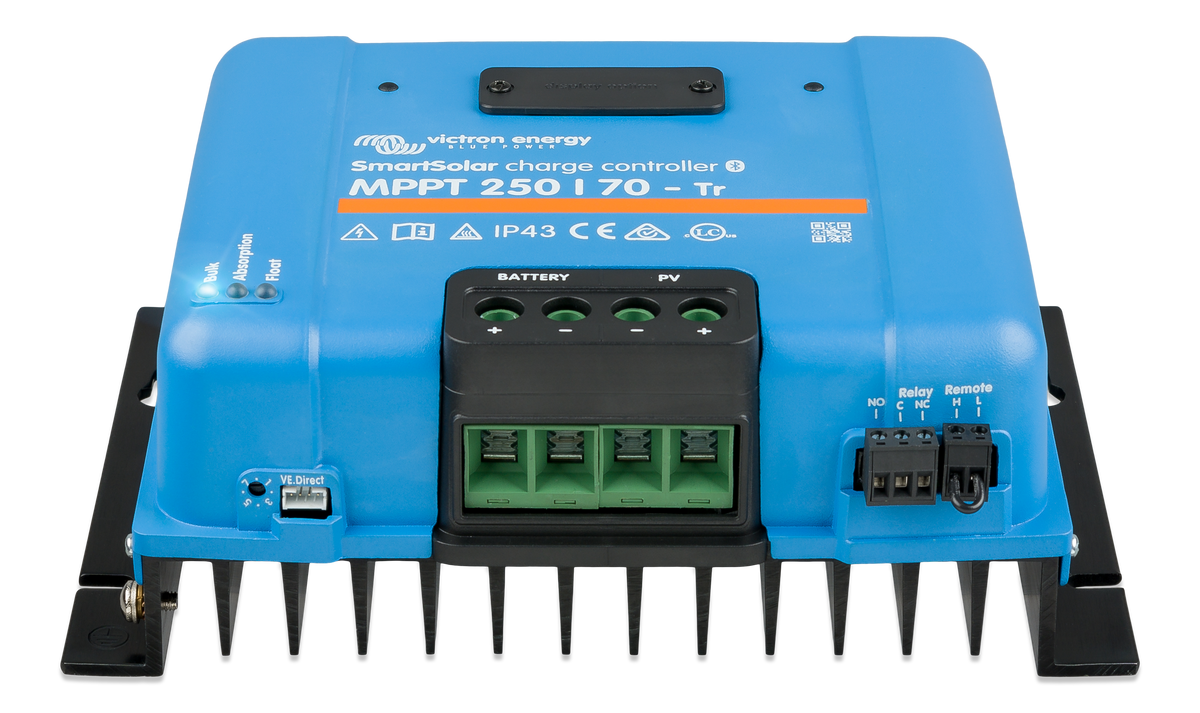 Victron SmartSolar MPPT 250/70-Tr solar charge controller, front view