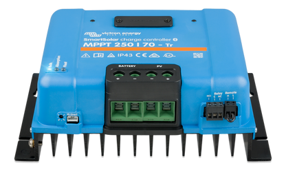 Victron SmartSolar MPPT 250/70-Tr solar charge controller, front view