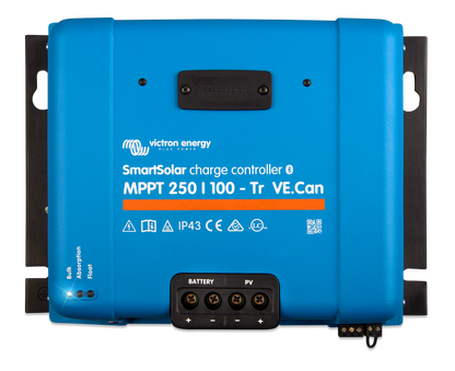 Victron SmartSolar MPPT 250/100-Tr VE.Can solar charge controller, top view