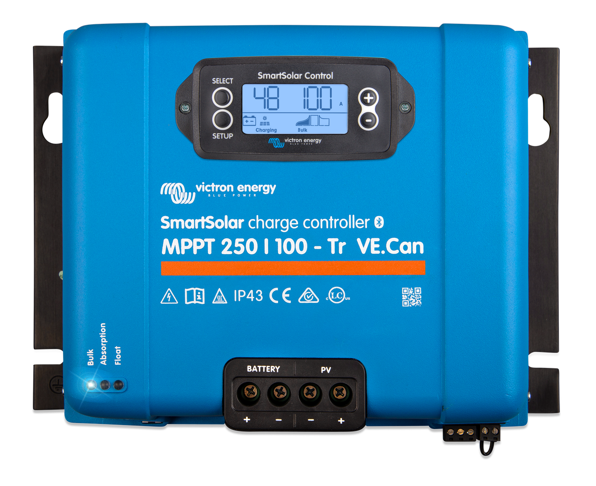 Victron SmartSolar MPPT 250/100-Tr VE.Can with pluggable display fitted