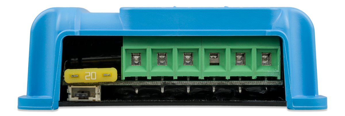 Victron SmartSolar MPPT 75/10 PV and battery terminal connections