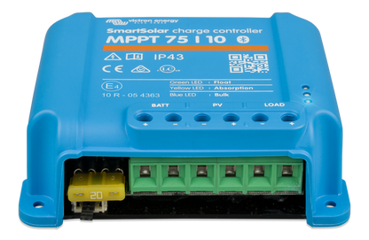 Victron SmartSolar MPPT 75/10 solar charge controller, front view