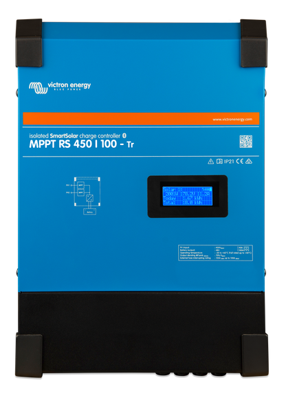 Victron SmartSolar MPPT RS 450/100-Tr solar charge controller, front view