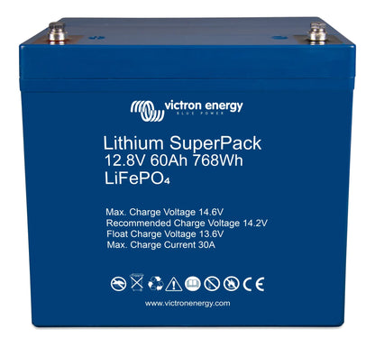 Victron Lithium SuperPack 12.8V 60Ah LiFePO4 drop-in battery