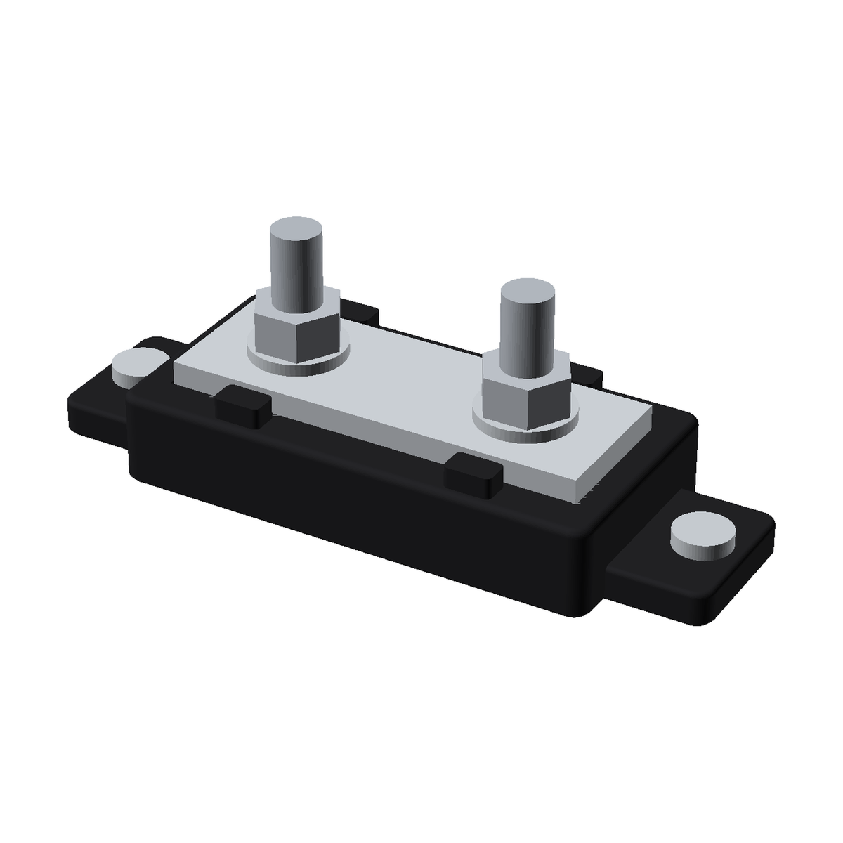 Jonsson Tech BB250-2 | 250A 58VDC Busbar — 2 × M8 Posts, 150 mm² Tin-Plated Copper, V-0 Cover