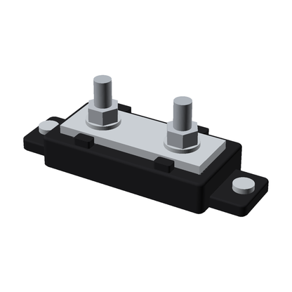 Jonsson Tech BB250-2 | 250A 58VDC Busbar — 2 × M8 Posts, 150 mm² Tin-Plated Copper, V-0 Cover