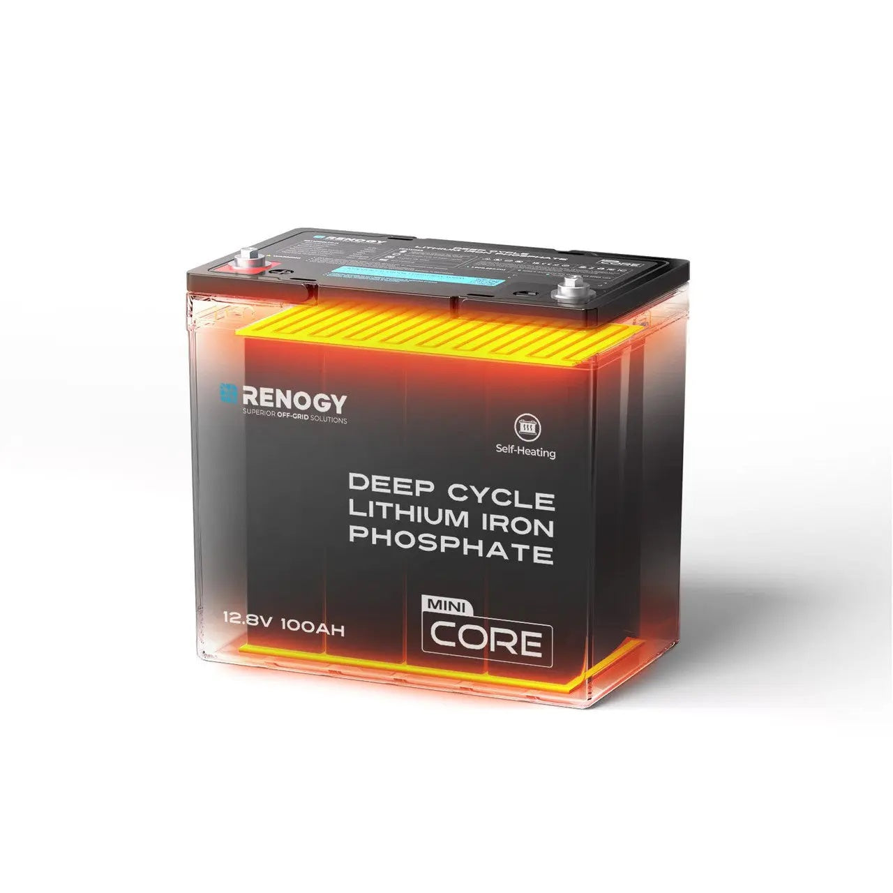 Mini Size 12V 100Ah DuoHeat Tech Lithium Iron Phosphate Battery